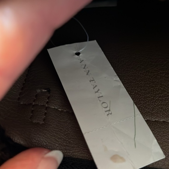 Ann Taylor   Mini iPad bag  stunning business case   genuine leather  black/gold - Picture 15 of 15